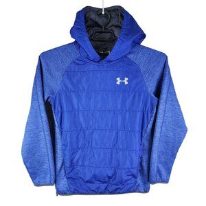 Boys Royal Blue Under Armour Hooded Sweatshirt Long Sleeve Youth Size XL